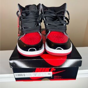 Nike Black and Red High-Top Sneakers